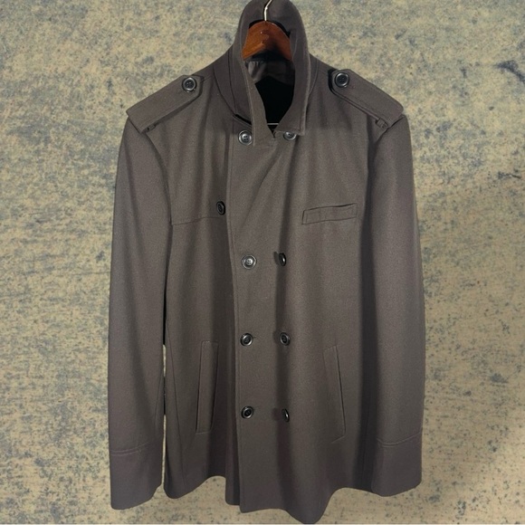 Black Rivet Men's Taupe Gray Peacoat Size XL - Picture 13 of 16
